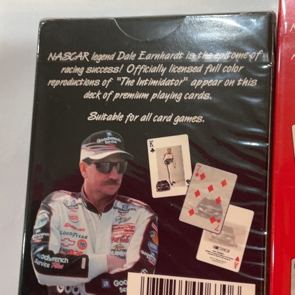 2000 Dale Earnhardt Sr. Embossed tin w 2 decks sealed playing cards - Picture 4 of 7